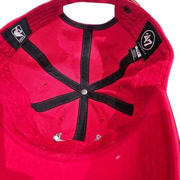 Chicago Bulls 47 Brand Red Baseball Cap Adjustable Strap - Picture 7 of 10